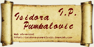 Isidora Pumpalović vizit kartica